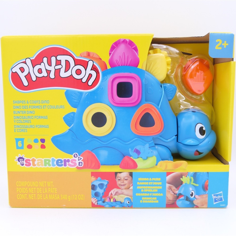 Play-Doh Starters Shapes & Colors Dino - Store & Play Set For Ages 2+ Hasbro